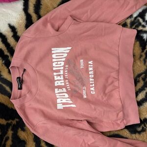 True Religion Pink Crew Neck Sweater